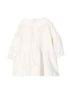 Il Gufo White Dress With Inserts Il Gufo White Dress With Inserts - Latte