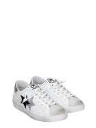 2Star Sneakers In White Leather 2Star Sneakers In White Leather - white