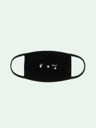 Off-White Cotton Mask With Logo Print Off-White Cotton Mask With Logo Print - Black