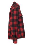 Wool Blend Patchwork Shirt Jacket Woolrich Wool Blend Patchwork Shirt Jacket - RED AND BLACK