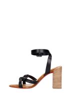 Christian Louboutin Ella 85 Sandals In Black Leather Christian Louboutin Ella 85 Sandals In Black Leather - black