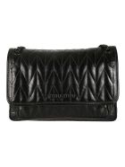 Miu Miu Patterned Quilt Flap Shoulder Bag Miu Miu Patterned Quilt Flap Shoulder Bag - Black