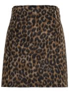 Jucca Animalier Wool Blend Skirt Jucca Animalier Wool Blend Skirt - Brown