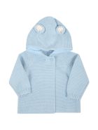 Stella McCartney Kids Light Blue Cardigan For Baby Boy With Ears Stella McCartney Kids Light Blue Cardigan For Baby Boy With Ears - Light Blue