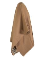Burberry Icon Stripe Detail Wool Cape Burberry Icon Stripe Detail Wool Cape - Archive Beige
