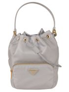 Prada Logo Plaque Drawstring Backpack Prada Logo Plaque Drawstring Backpack - Cornflower Blue