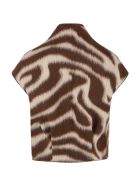 Douuod Brown Vest For Kids With Biege Details Douuod Brown Vest For Kids With Biege Details - Brown