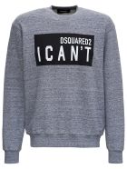 Dsquared2 Cotton Sweatshirt With "i Can't" Print Dsquared2 Cotton Sweatshirt With "i Can't" Print - Grey