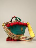 Sikuly Handbag Sicilia Sikuly Leather Coffa Bag With Pompom And Tassels Sikuly Handbag Sicilia Sikuly Leather Coffa Bag With Pompom And Tassels - Multicolor