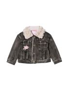Monnalisa Black Denim Jacket Monnalisa Black Denim Jacket - Nero