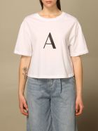 Armani Exchange T-shirt Armani Exchange Cropped T-shirt With Logo Armani Collezioni Armani Exchange T-shirt Armani Exchange Cropped T-shirt With Logo - White