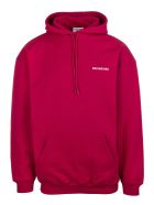 Unisex Red Balenciaga Wide Line Hoodie Balenciaga Unisex Red Balenciaga Wide Line Hoodie - Raspberry/white