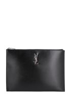 Saint Laurent Leather Tablet Pouch Saint Laurent Leather Tablet Pouch - Nero