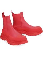 Alexander McQueen Tread Slick Leather Ankle Boots Alexander McQueen Tread Slick Leather Ankle Boots - red
