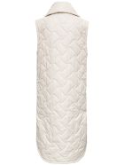 Tela Birillo Long Down Jacket In Beige Quilted Nylon Tela Birillo Long Down Jacket In Beige Quilted Nylon - Beige
