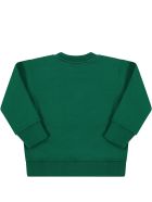 MSGM Green Suit For Babykids With Velvet Logo MSGM Green Suit For Babykids With Velvet Logo - Green