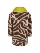 Douuod Brown Coat For Kids With Yellow Collar Douuod Brown Coat For Kids With Yellow Collar - Brown