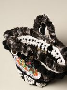 Sikuly Handbag Knights Sikuly Coffa Bag In Fabric And With Maxi Pompom And Emblem Sikuly Handbag Knights Sikuly Coffa Bag In Fabric And With Maxi Pompom And Emblem - Multicolor