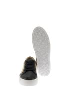Burberry New Salmond - House Check And Leather Sneakers Burberry New Salmond - House Check And Leather Sneakers - Black