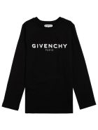 Givenchy Long-sleeved T-shirt In Black Cotton With Logo Givenchy Long-sleeved T-shirt In Black Cotton With Logo - Black