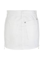 White Denim Mini Skirt With Zip Givenchy White Denim Mini Skirt With Zip - White