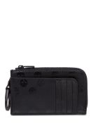 Skull Card Holder In Black Leather Alexander McQueen Skull Card Holder In Black Leather - Black