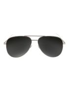 'classic 11' Aviator Sunglasses Saint Laurent 'classic 11' Aviator Sunglasses - Silver grey