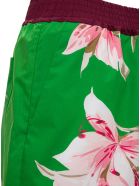 Valentino Multicolor Bermuda Shorts With Floral Print Valentino Multicolor Bermuda Shorts With Floral Print - Green
