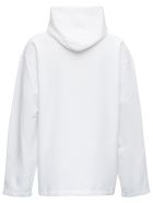 Balenciaga White Cotton Hoodie With Logo Balenciaga White Cotton Hoodie With Logo - White/black
