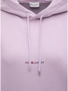 Saint Laurent Lilac Jersey Hoodie With Logo Saint Laurent Lilac Jersey Hoodie With Logo - Violet