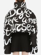 Dolce & Gabbana Cropped Jacket With Print Dolce & Gabbana Cropped Jacket With Print - Black