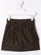 Fendi Ff Brown Nylon Skirt Fendi Ff Brown Nylon Skirt - Brown