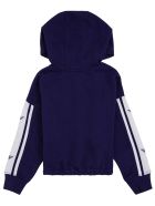 Emporio Armani Blue Cotton Hoodie With Logo Emporio Armani Blue Cotton Hoodie With Logo - Blu