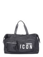 Nylon Duffle Bag Dsquared2 Nylon Duffle Bag - Nero/Bianco