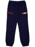 Gucci Blue Cotton Jogger With Web Details Gucci Blue Cotton Jogger With Web Details - Blu
