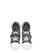 Gienchi Hypnos Sneakers In Black Leather And Fabric Gienchi Hypnos Sneakers In Black Leather And Fabric - black
