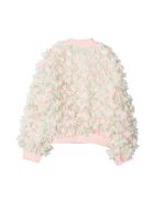 Elie Saab Bomber Jacket With Application Elie Saab Bomber Jacket With Application - Rosa/verde