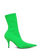 Balenciaga Knife Ankle Boots With Logo Balenciaga Knife Ankle Boots With Logo - Green