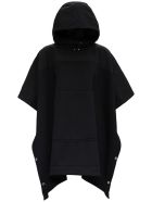 Moncler Hooded Cape In Black Modal Moncler Hooded Cape In Black Modal - Black