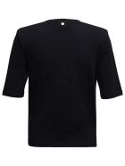 Liu-Jo Black Cotton T-shirt With Chain Detail Liu-Jo Black Cotton T-shirt With Chain Detail - Black