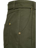 Balmain Belted Shorts In Arym Green Denim Balmain Belted Shorts In Arym Green Denim - Green