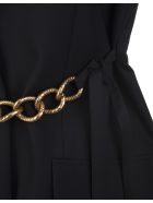 Woman Black Lightweight Wool Sleeveless Jacket With Chain Givenchy Woman Black Lightweight Wool Sleeveless Jacket With Chain