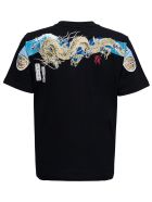 Evisu Black Jersey T-shirt With Dragon Back Print Evisu Black Jersey T-shirt With Dragon Back Print - Black