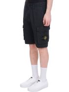 Stone Island Shorts In Black Cotton Stone Island Shorts In Black Cotton - black