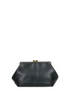 Visone Clutch In Green Leather Visone Clutch In Green Leather - green
