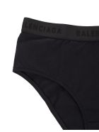 Woman Black Briefs With Logo Tape Balenciaga Woman Black Briefs With Logo Tape - Black