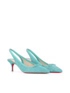 Christian Louboutin Décolleté Hall Sling Pump 55 Christian Louboutin Décolleté Hall Sling Pump 55 - Light blue