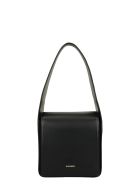 Jil Sander Sling Small Bag Shoulder Bag In Black Leather Jil Sander Sling Small Bag Shoulder Bag In Black Leather - black