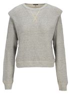 R13 Folded Shoulder Sweatshirt R13 Folded Shoulder Sweatshirt - GREY