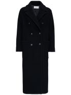 Antonelli Double-breasted Zeffiro Wool Blend Coat Antonelli Double-breasted Zeffiro Wool Blend Coat - Black
